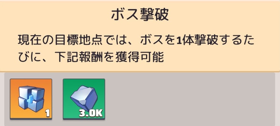 禁域特訓 ボス撃破報酬