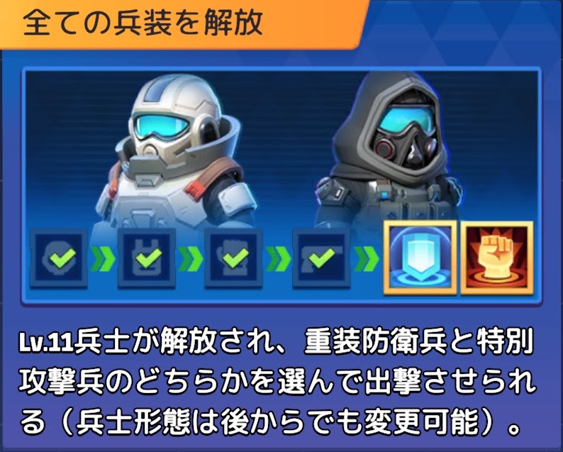 レベル11兵士解放